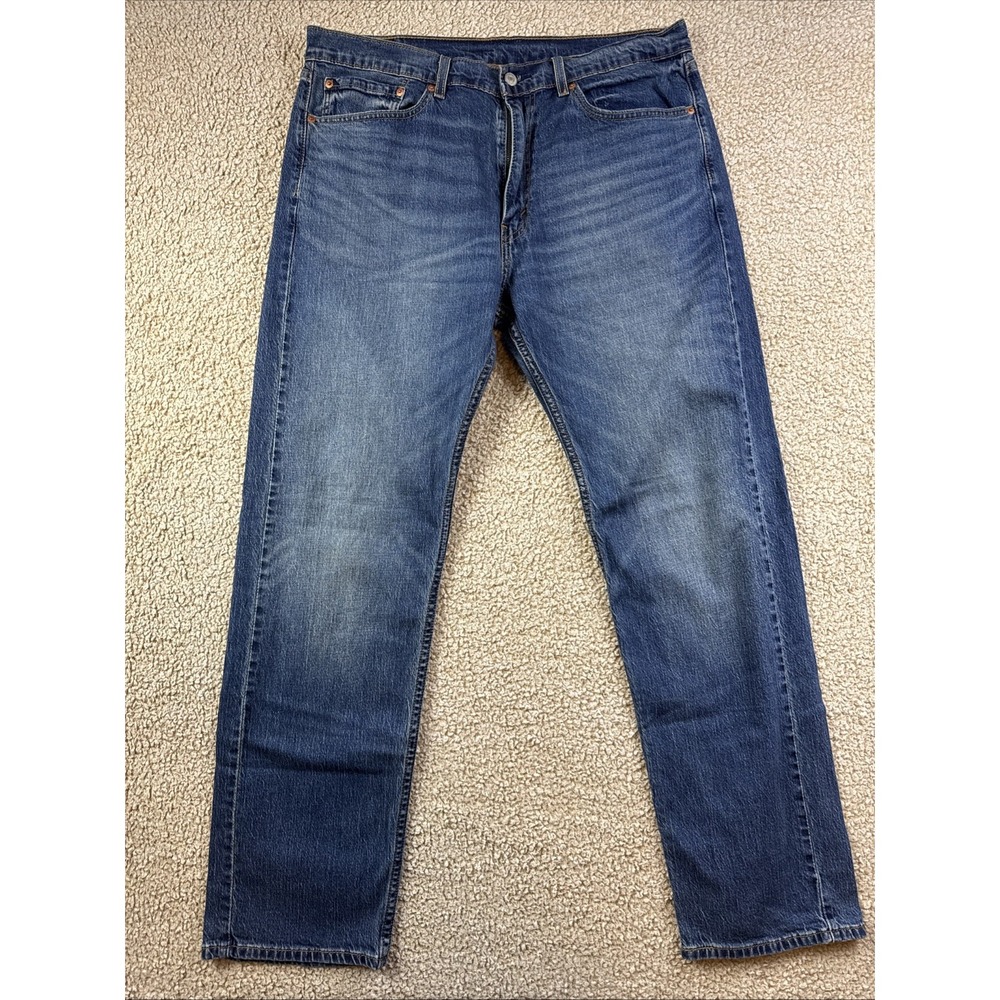 Levi's 505 Mens Jeans 36x32 Blue Denim Regular Fit Straight Leg Medium Wash